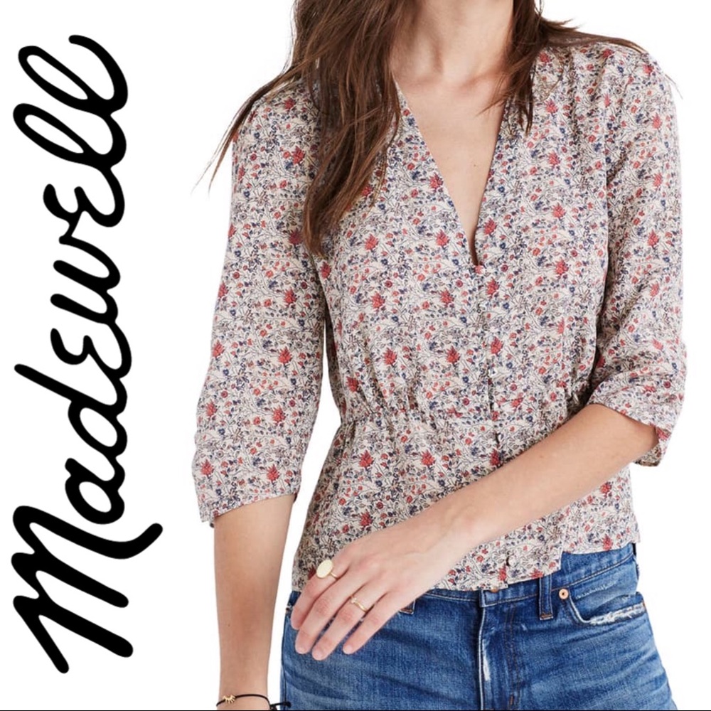Madewell ‘Shadowpetal’ Silk Blouse